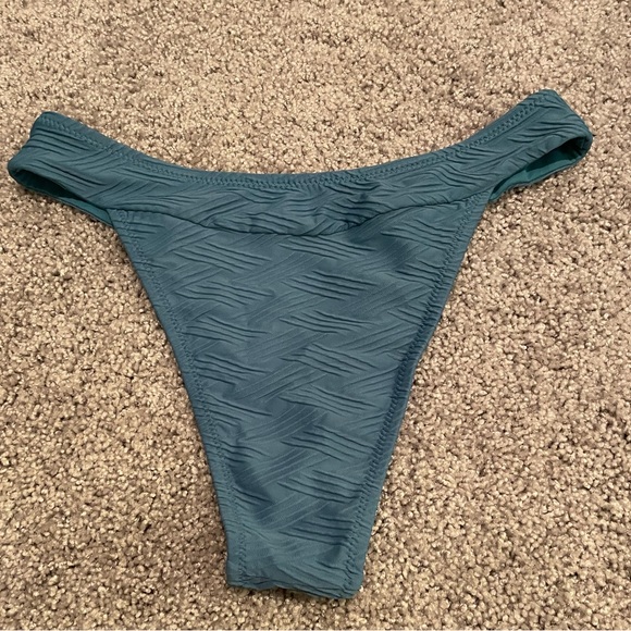 Cupshe size small Aqua teal color swim bottoms - Picture 2 of 3